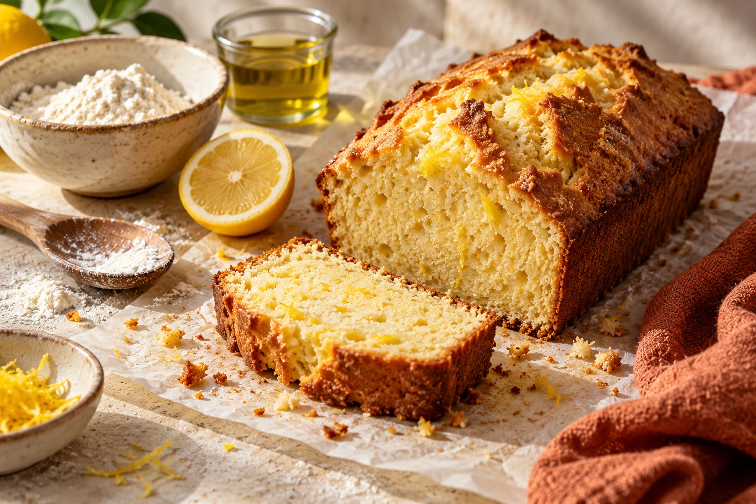 Representative editorial illustration of a citrus loaf