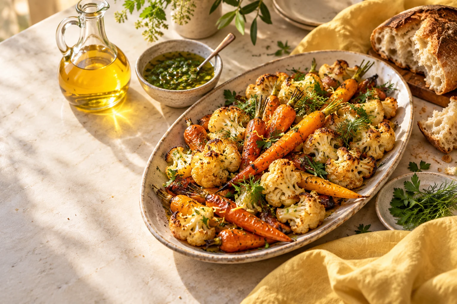 Representative editorial illustration of roasted vegetables